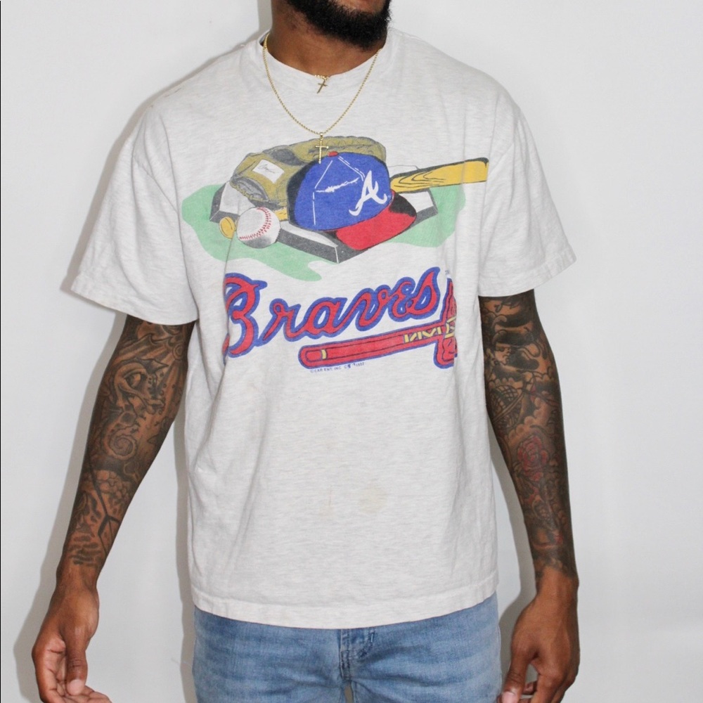 VTG 1992 Atlanta Braves Baseball Graphic Tshirt